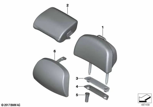 Headrest guide for BMW G38, G38N, G11, G11N, G12, G12N (OEM 52207380429). Original BMW