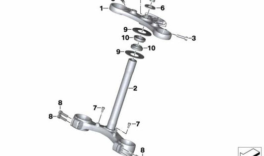 Tornillo ISA M8X30-8.8-ZNS3 OEM 31447681222 para BMW Motorrad K1200 S, K1300 S, C Evolution... y más. Original BMW Motorrad.