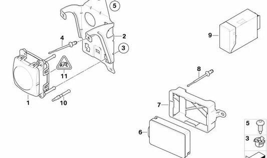 LRR Sensor Support for BMW E63N, E64N (OEM 66316777307). Genuine BMW