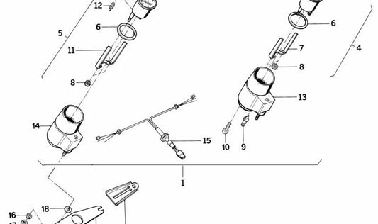 Black extension OEM 31422303484 for BMW E30, E36, Z3. Original BMW.