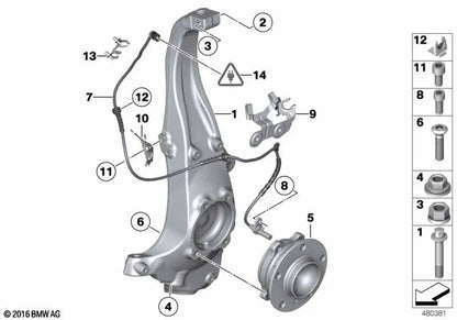 Vorderlagerbuchse für BMW F10, F06, F12, F13, F06N, F12N, F13N, F11N, F12N, F13N (OEM 31202286606). Original BMW