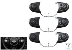 Interruptor de volante multifuncional OEM 61319360508 para MINI F56, F55. Original MINI.