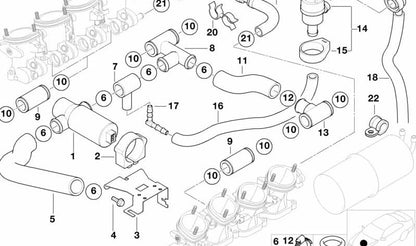 Manguera Moldeada para BMW E39, E52 (OEM 13417831480). Original BMW