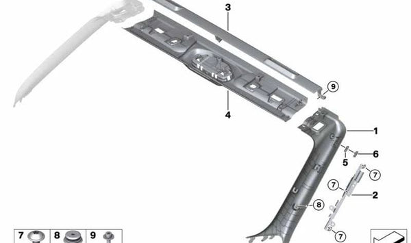 Cubierta superior del parabrisas OEM 51467456441 para BMW Z4 G29 (modelos: M40i HF01, HF02, HF61, HF62, HF51, HF52, sDrive20i HF11, HF12, HF21, HF22). Original BMW.