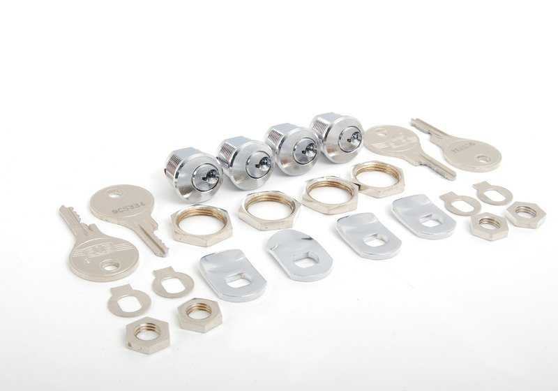 Juego de cerraduras OEM 36107966297 para BMW F06, F12, F13, E65, F01, F02. Original BMW.