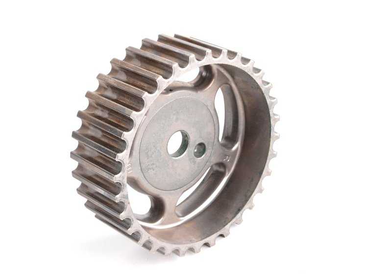 Polea del árbol de levas OEM 11311265458 para BMW E21 3er (modelos 320i y 323i con motor M20). Compatible con versiones manuales y automáticas fabricadas entre 1977 y 1982. Original BMW.