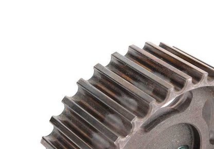 Polea del árbol de levas OEM 11311265458 para BMW E21 3er (modelos 320i y 323i con motor M20). Compatible con versiones manuales y automáticas fabricadas entre 1977 y 1982. Original BMW.