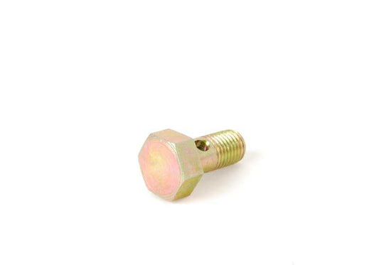 Tornillo hueco OEM 13531264360 para BMW E21, E12, E28 y E30. Repuesto original para conexión de conductos de combustible o aceite. Original BMW.