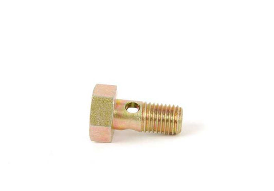 Tornillo hueco OEM 13531264360 para BMW E21, E12, E28 y E30. Repuesto original para conexión de conductos de combustible o aceite. Original BMW.