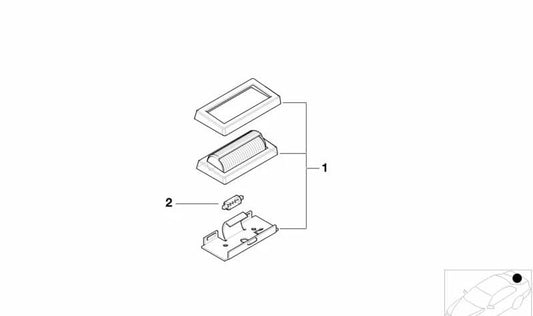 OEM -Glühbirne 63312137742 für BMW E36 {316i, 318i, 318tds} Alle kompatiblen Modelle. Originaler BMW Ersatz.
