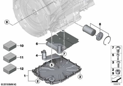 Parafuso de fechamento para BMW E82, E88, F87, F80, F10, F06, F12, E89 (OEM 28107850241). BMW original