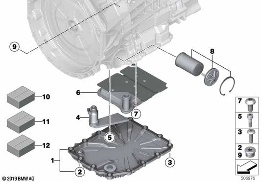 Parafuso de cabeça cilíndrica para BMW E82, E88, F87, F90, E92, F80, F83, F12, E89 (OEM 28107842839). BMW original