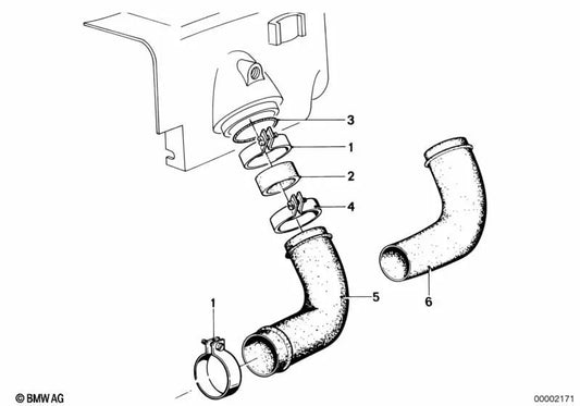 Saugrohr right for BMW E70, E53 3 Series E46, F30 (OEM 13721251612). Genuine BMW