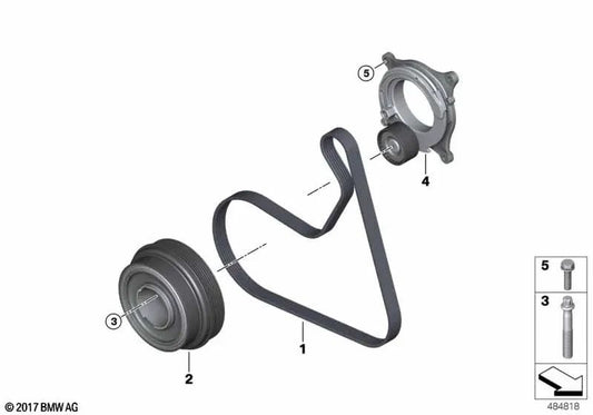 Vibration damper for BMW 2 Series U06, X1 U11 (OEM 11238472228). Original BMW