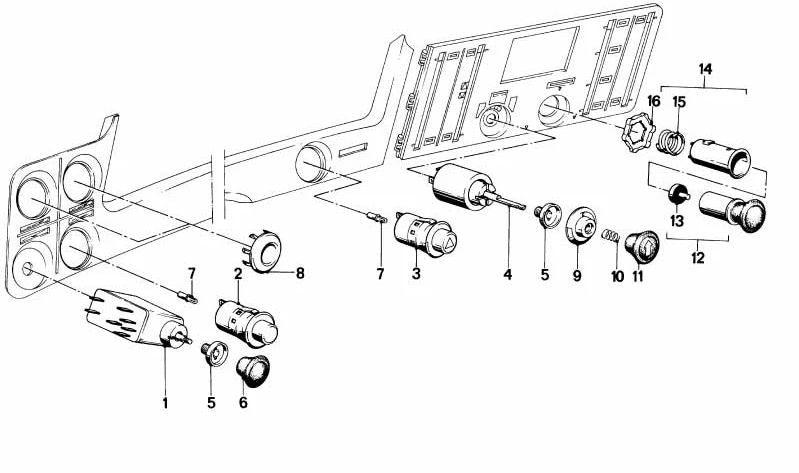 Interruptor ventilador calefacción OEM 61311358827 para BMW E21 {316, 318, 318i, 320, 320i} modelos de 1975 a 1983. Original BMW.