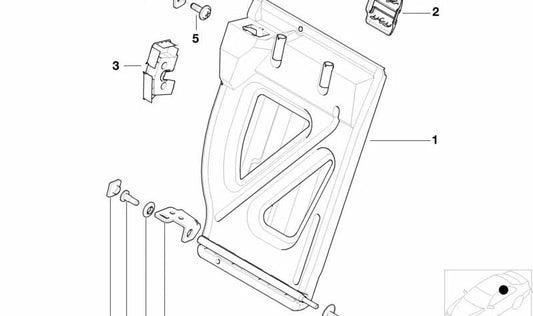 OEM 51478235624 cover support lid for BMW E46, E61, E83, F25. Original BMW.