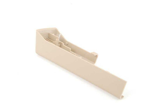 Tapa embellecedora derecha delantera beige OEM 52107170740 para BMW X5 E70. Compatible con todos los modelos E70: 3.0d, 3.0sd, 3.0si, 3.5d, 4.8i. Original BMW.