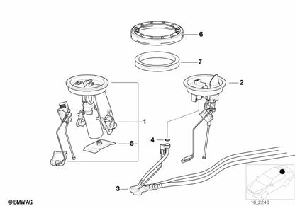 Bomba de chorro de succión Li. con parte de desacoplamiento para BMW Serie 3 E36 (OEM 16141183541). Original BMW