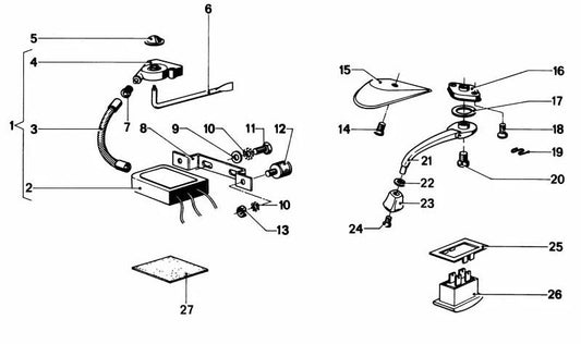 Arandela de seguridad OEM 54129634177 para BMW 114, 1502, 1600, 2002, 2002ti, E12. Compatible con modelos clásicos con techo solar manual o eléctrico. Original BMW.