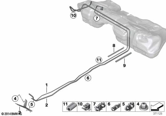 Air duct flushing for BMW 3 Series F30, F31, F80 and 4 Series F32, F33, F36, F82 (OEM 16127244739). Original BMW