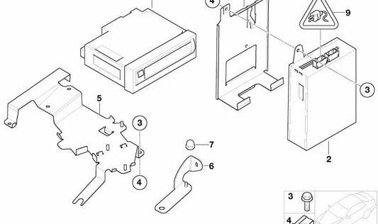 Suporte de módulo de vídeo para BMW E46 (OEM 65508380224). BMW original