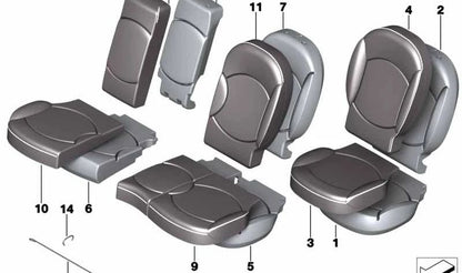 Tapizado respaldo tela centro OEM 52209809210 para MINI Countryman R60. Original MINI.