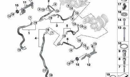 ORM OEM 11539896372 para BMW G30, G11, G12, G14, G15, G16, G05, G06, G07. BMW original.