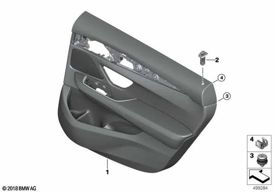 Doublage de porte arrière gauche pour BMW G32 (OEM 51426994187). BMW d'origine