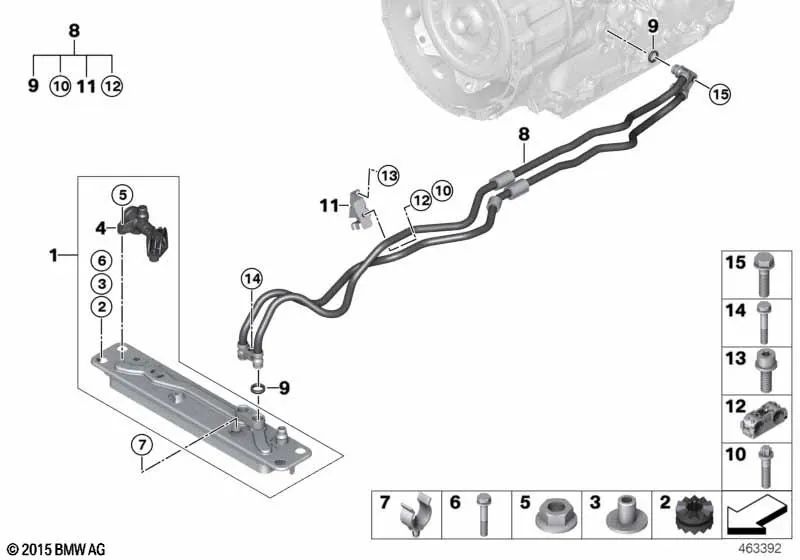 Heat exchanger for BMW X5 E70N, F15, X6 E71, F16 (OEM 17217647315). Original BMW
