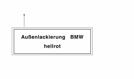 Placa identificativa color gris vulcano OEM 71212124909 para BMW E30, E36, E34, E32, E31. Original BMW.