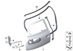 OEM-Eckstück für den Kofferraumdeckel 51767465031 für MINI Clubman F54, F54 LCI. Originaler MINI.