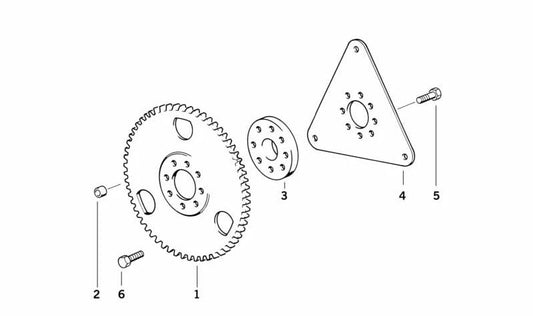 Volante de inercia OEM 11221709032 para BMW E30, E36, E46, E34. Original BMW.