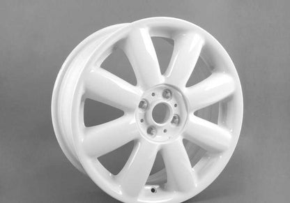 Llanta de aluminio Crown Spoke 104 Aspen White 17" OEM 36116769412 para MINI R50, R53, R56, Clubman R55, Cabrio R52, R57... y más. Original MINI.
