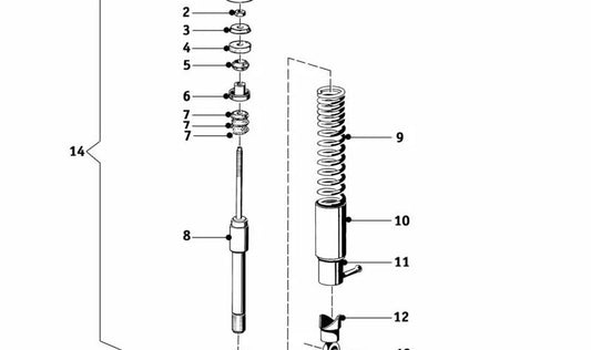 OEM Heck -Stoßdämpfer 33523054091 für BMW E46, E83, E85, E86, E87, E90, E91, E92, E93. Original BMW.