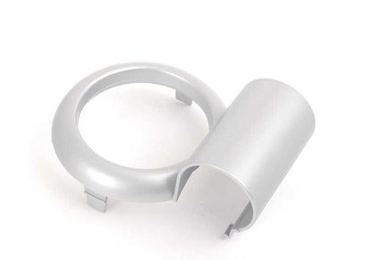 Anillo decorativo consola freno mano plata OEM 51166958355 para MINI R50, R53, Cabrio R52. Original MINI.