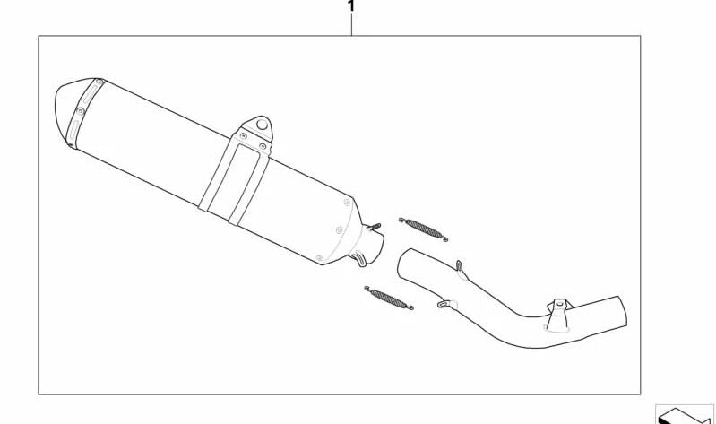 Sports Sports Racing OEM 18127726570 para BMW Motorrad G 450 X (GK16) de 2008 a 2011. Big One escape. Compatível apenas com este modelo. BMW Motorrad original.