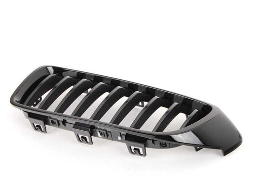 Parrilla decorativa M Performance delantera izquierda negro brillo OEM 51712336813 para BMW Serie 4 F32, F33, F36... y más. Original BMW.