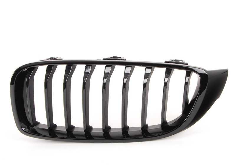 Parrilla decorativa M Performance delantera izquierda negro brillo OEM 51712336813 para BMW Serie 4 F32, F33, F36... y más. Original BMW.