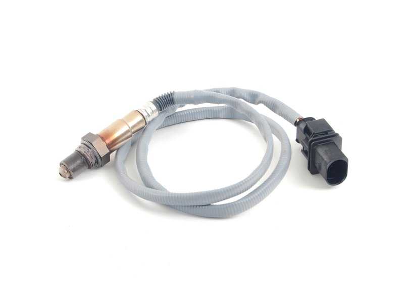 Lambda OEM 11787557223 per BMW X5 E70 4.8i (N62T) 2006-2010. Sensore grigio con cavo da 950 mm. BMW originale BMW.