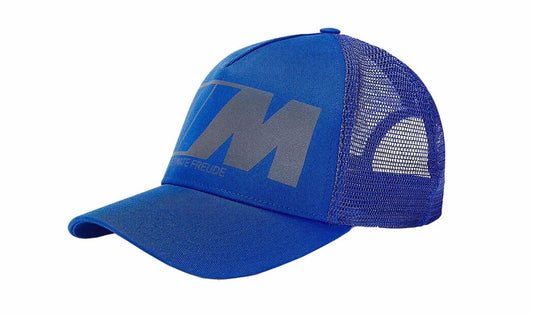 Gorra azul con logo M reflectante OEM 80165B38D99 para BMW {E30,E36,E46,E90,E91,E92,E93,F20,F21,F22,F23,F30,F31,F32,F33,F34,F36,F80,F87,G20,G21,G22,G23,G30,G31,X1,X2,X3,X4,X5,X6,X7,Z3,Z4,M2,M3,M4,M5,M6}. Original BMW.
