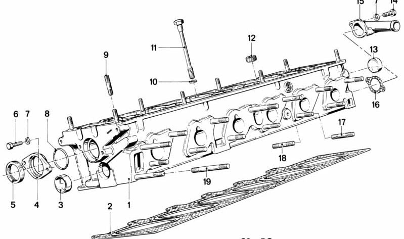 Juego de juntas de culata sin amianto OEM 11129059249 para BMW E30, E28 (modelos 325e, 325i con motor M20). Original BMW.