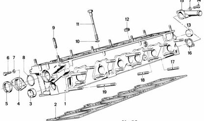 Juego de juntas de culata sin amianto OEM 11129059249 para BMW E30, E28 (modelos 325e, 325i con motor M20). Original BMW.