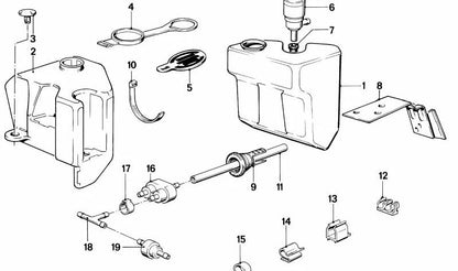 Soporte de tubo de ventilación OEM 16131177583 para BMW E21, E30, E12, E28, E34, E24, E23, E32, E31 y Z1. Original BMW.