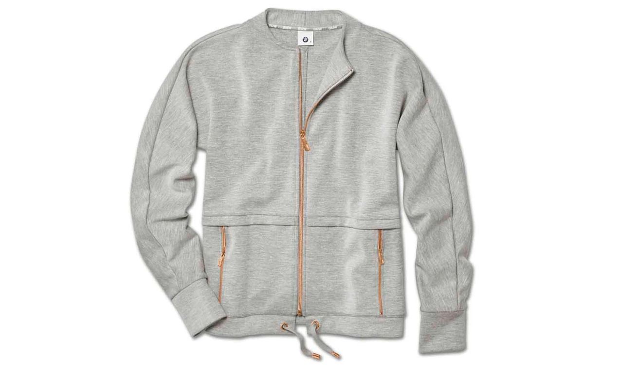 Chaqueta de chándal gris jaspeado para mujer talla L OEM 80142454672, válida para BMW. Original BMW.