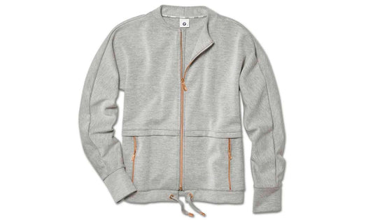 Chaqueta de chándal gris jaspeado para mujer talla L OEM 80142454672, válida para BMW. Original BMW.