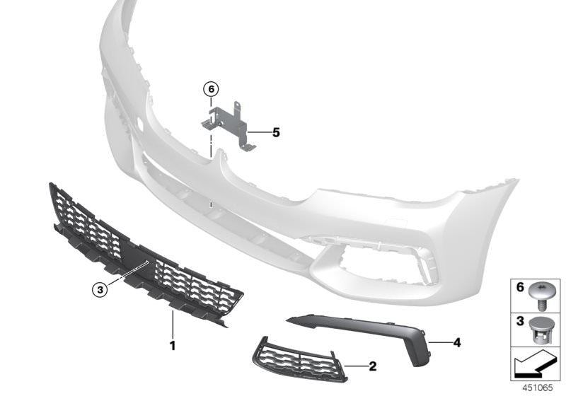 Rejilla entrada de aire izquierda OEM 51118092157 para BMW Serie 7 G11, G12 (730i, 730d, 725d, 740d xDrive). Compatible con motores B47T, B57O, B57T, B48O. Original BMW.