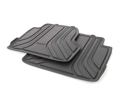 Juego de alfombrillas traseras BMW antilluvia OEM 51472348158 para BMW F32 y F82. Protegen contra suciedad y humedad. Compatibles con versiones Sport, Modern y Basic Line. Original BMW.