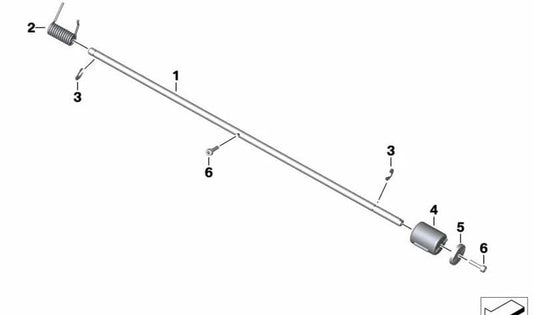 OEM 46638536831 asse portaoggetti per BMW Motorrad Cevolution K17. BMW Motorrad originale.