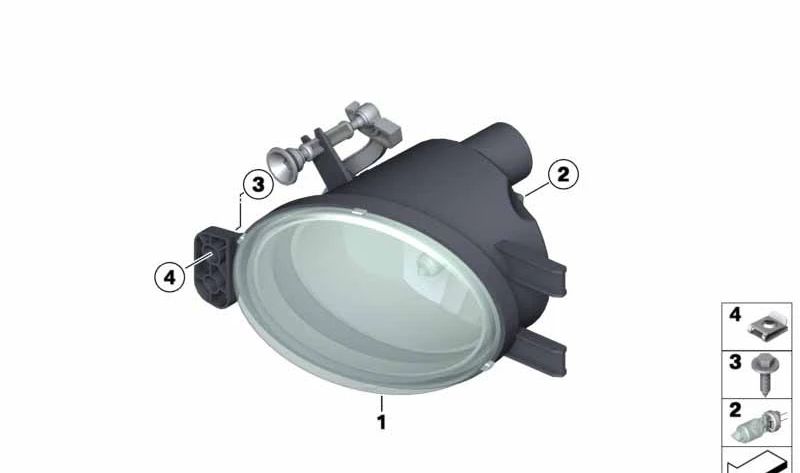 Gauche Antiiebla Lega OEM 63177273447 pour BMW E82, E88. BMW d'origine.