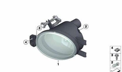 Gauche Antiiebla Lega OEM 63177273447 pour BMW E82, E88. BMW d'origine.
